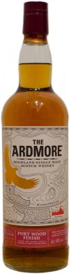 Ardmore 12yo Port Wood Finish Am. Oak ex Bourbon Barrels and Port 46% 700ml