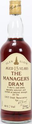 Glen Elgin 15yo The Manager's Dram Sherry Cask SMD. Staff Association 60.2% 750ml