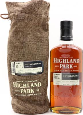 Highland Park 2001- Vintersolstandet Single Cask Series Refill Butt #1674 59% 700ml