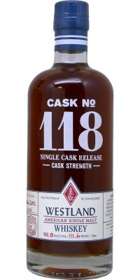 Westland Cask #118 Single Cask Release 56% 750ml