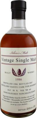 Hanyu 1986 Ichiro's Malt Vintage Single Malt 58% 700ml