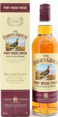 The Famous Grouse Port Wood Finish Finest Scotch Whisky 40% 700ml