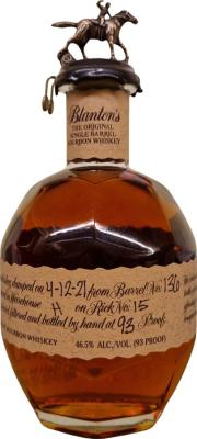 Blanton's The Original Single Barrel Bourbon Whisky #4 Charred American Oak White Barrel 46.5% 700ml