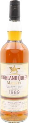 Highland Queen 1989 Islay HQSW Majesty Islay Single Malt Bresser & Timmer 41.5% 700ml