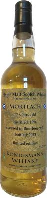 Mortlach 1996 Km Home Selection Bourbon Barrel 54.7% 700ml