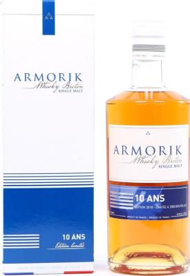 Armorik 10yo Edition 2018 Futs de Bourbon et de Sherry 46% 700ml