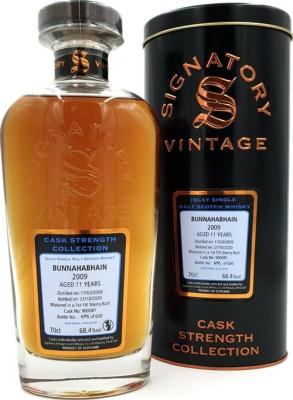 Bunnahabhain 2009 SV Cask Strength Collection 1st Fill Sherry #900027 67.9% 700ml