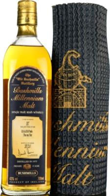 Bushmills 1975 Millennium Malt Cask no.337 Selected for R A & B M Parke True and Fast 43% 700ml