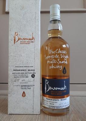 Benromach 2008 Exclusive Single Cask First Fill Bourbon Barrel #350 Premium Spirits Belgium 60.7% 700ml