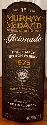 Bunnahabhain 1975 MM Aficionado 48.5% 700ml