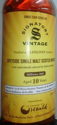 Glenlivet 2006 SV 1st Fill Oloroso Hogshead 900548 (Part) Le Caveau d'Ostwald 48% 700ml