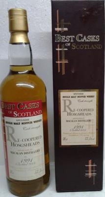 Macallan 1991 JB Best Casks of Scotland Re-Coopered Hogsheads 57.5% 700ml