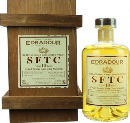 Edradour 2007 SFTC Grand Arome Rum Cask Matured #352 58.9% 500ml