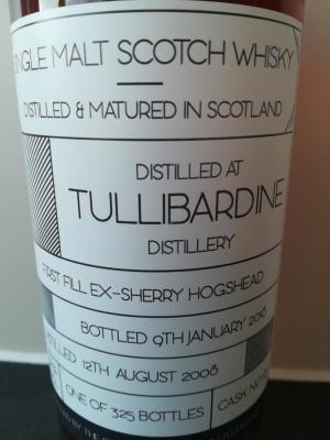 Tullibardine 2008 CWC First Fill Sherry Hogshead #16 61.2% 700ml