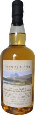 Dumbarton 2000 ANHA Anam na h-Alba and Friends Bourbon Hogshead 51.6% 700ml