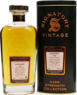 Glenturret 1986 SV Cask Strength Collection #308 48.5% 700ml