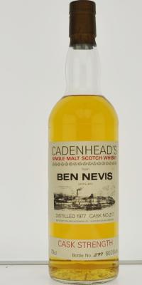 Ben Nevis 1977 CA Distillery Label #217 60% 700ml