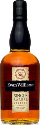 Evan Williams 2013 Single Barrel Vintage New Charred American White Oak 43.3% 750ml