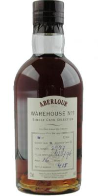 Aberlour 1996 Warehouse #1 Single Cask Selection #2987 58.3% 700ml