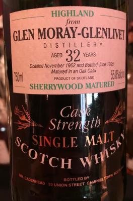 Glen Moray 1962 CA Sherrywood 55.8% 750ml