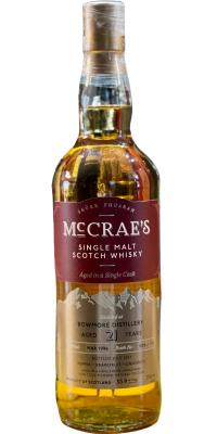 Bowmore 1996 LsD McCrae's refill Hogshead 53.9% 700ml