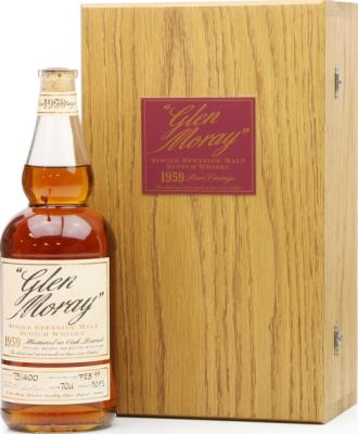 Glen Moray 1959 Rare Vintage Oak Barrel Giftbox With Miniature 50.9% 700ml