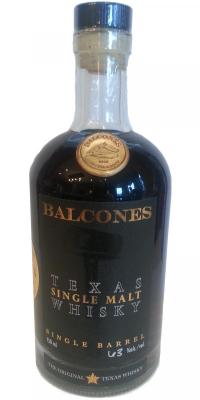 Balcones Texas Single Malt Whisky Single Barrel European Oak #11206 Spec's 63% 750ml