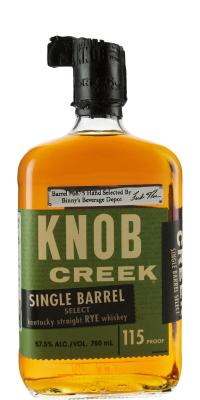 Knob Creek Single Barrel Select Kentucky Straight Rye Whisky 6875 Binny's Beverage Depot 57.5% 750ml