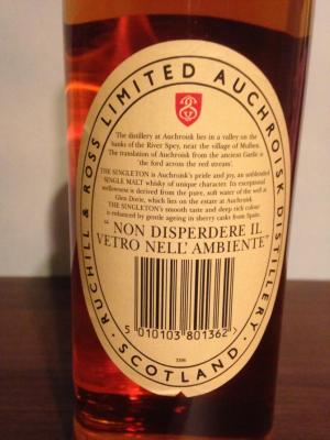 The Singleton of Auchroisk 1981 Single Malt Scotch Whisky Sherry Casks 43% 700ml