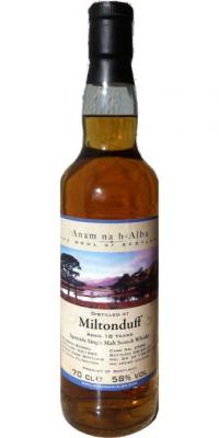 Miltonduff 1995 ANHA The Soul of Scotland Bourbon Barrel #2588 58% 700ml