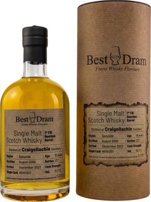 Craigellachie 2006 BD 1st Fill Ex-Bourbon Barrel 51.7% 700ml