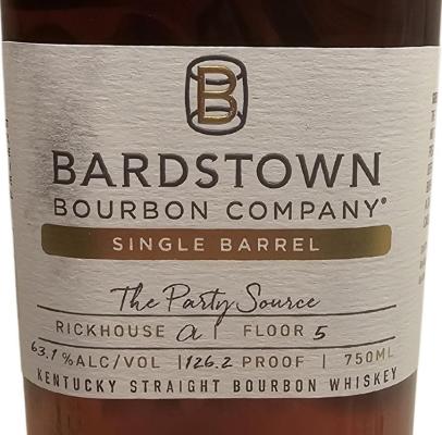 Bardstown Bourbon Company 6yo Single Barrell Barrel Strength The Party Source 63.1% 750ml
