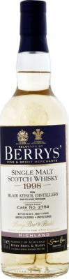 Blair Athol 1998 BR Berrys 15yo #2754 46% 700ml