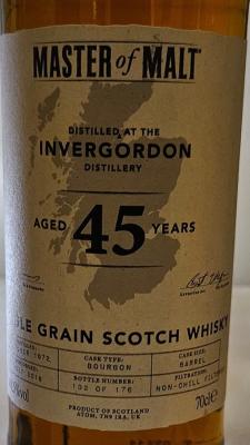 Invergordon 1972 MoM Bourbon Barrel 44.5% 700ml