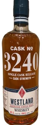 Westland Cask No. 3240 1st-fill ex-bourbon 3240 Drammers Club 60.2% 750ml