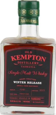 Old Kempton Winter Release Small Cask Matured French Oak FO-001 Dark-Mofo Festival 2019 46% 500ml