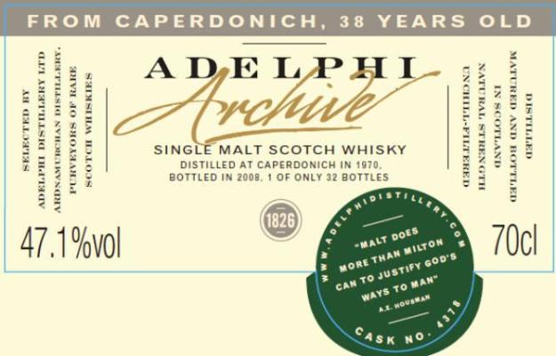 Caperdonich 1970 AD #4378 47.1% 700ml