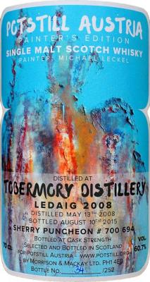 Ledaig 2008 MMcK Potstill Painters Edition Sherry Puncheon #700694 60.7% 700ml