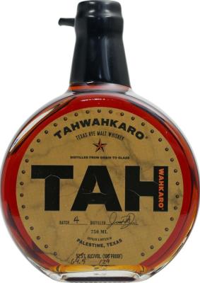 Tahwahkaro Texas Rye Malt Whisky Cask Strength 64.5% 750ml