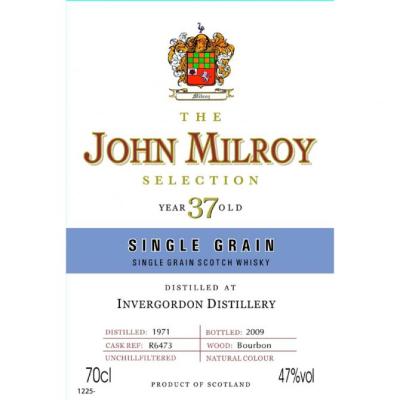 Invergordon 1971 JY The John Milroy Selection Bourbon R6473 47% 700ml