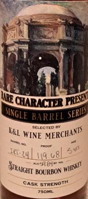 Rare Character 2016 Single Barrel Series new charred oak K&L Wine Merchants 59.84% 750ml