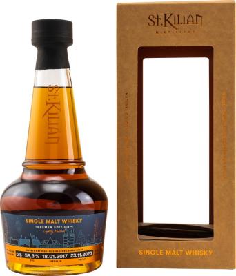 St. Kilian 2017 Bremen Edition Lightly Peated PX & Oloroso Sherry Cask #4542 Kirsch Import 58.3% 500ml