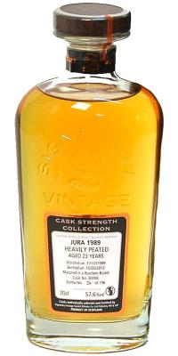 Isle of Jura 1989 SV Cask Strength Collection Heavily Peated Bourbon Barrel #30708 57.6% 700ml