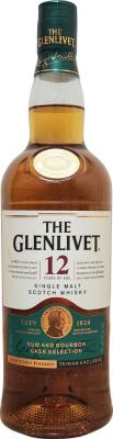 Glenlivet 12yo Rum and Bourbon Cask Selection Taiwan Exclusive 43% 700ml