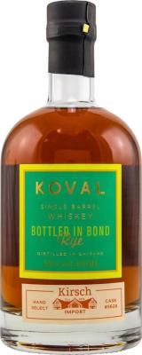 Koval Single Barrel Rye American Oak Quarter Casks Kirsch Import 50% 500ml