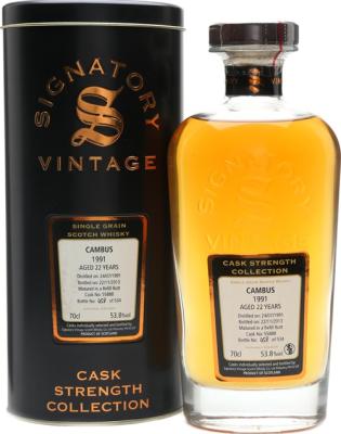 Cambus 1991 SV Cask Strength Collection Refill Butt #55888 53.8% 700ml