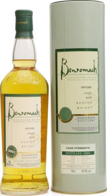 Benromach 2001 Cask Strength 1st Fill Bourbon Barrels 87 91 + 93 + 94 59.9% 700ml
