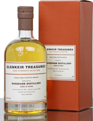 Rosebank 1990 TWS Glenkeir Treasures Cask Strength Selection 55.4% 700ml