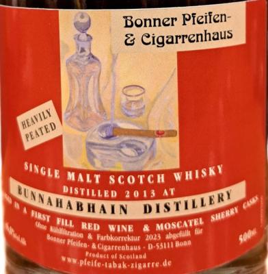 Bunnahabhain 2013 BPCh Heavily Peated Refill Bourbon STR Bordeaux Moscatel Sherry 46% 500ml