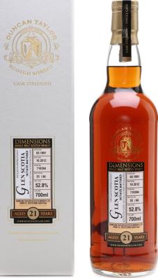 Glen Scotia 1991 DT Dimensions Oak Cask #710394 52.8% 700ml